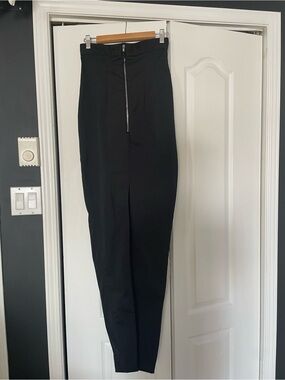 Rick Owens Black High-Waist Pencil Skirt with Front Zip